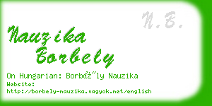 nauzika borbely business card